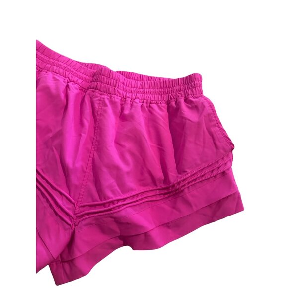 FREE PEOPLE Movement Pink Layered Shorts Size Medium - Picture 3 of 6